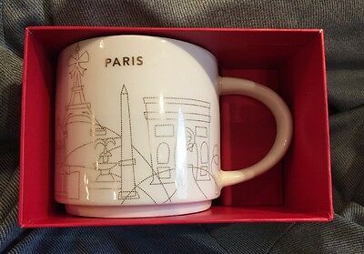 14oz Starbucks Paris You Are Here Coffee Mug Cup Series France City Cups New