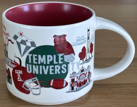 Starbucks City Mug Temple University Campus Collection