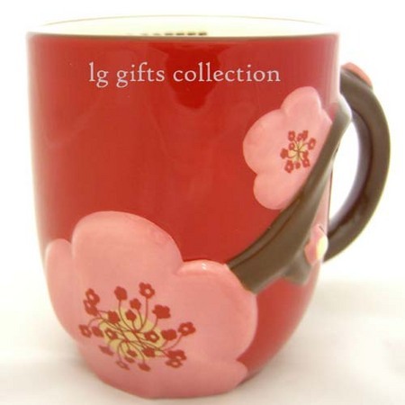 Starbucks City Mug China floral mug--red