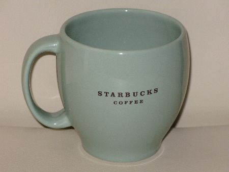 Starbucks City Mug 2005 Blue Gray Black Letters Abbey Mug