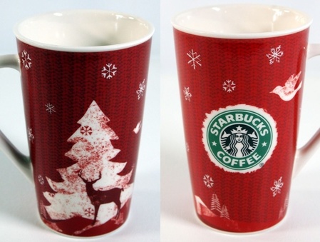 Starbucks City Mug Christmas 2008 Red Mug