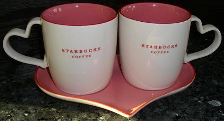 Starbucks City Mug Heart Pink set