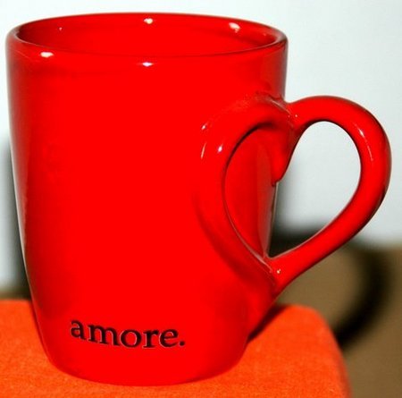 Starbucks City Mug Red Valentine mug - Heart handle - Amore