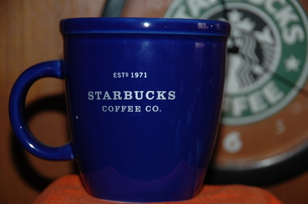 Starbucks City Mug 2002 Cobalt Blue Barista Abbey Mug