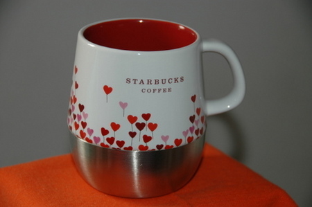 Starbucks City Mug Desk Top Style Mug - White - Heart balloons