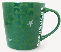 Starbucks City Mug Green Holiday Stars