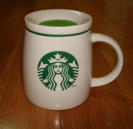 Starbucks City Mug White Ceramic Mug with Lid, 14 oz.