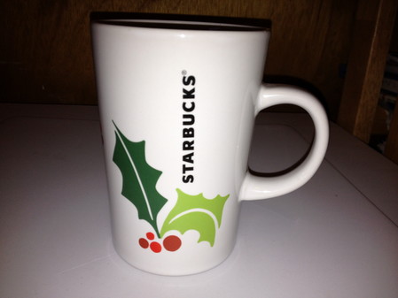 Starbucks City Mug 2011 Christmas White Holly