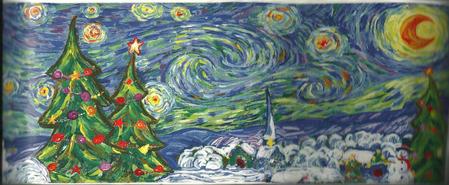 Starbucks City Mug Van Gogh\'s Starry Night Christmas 2001