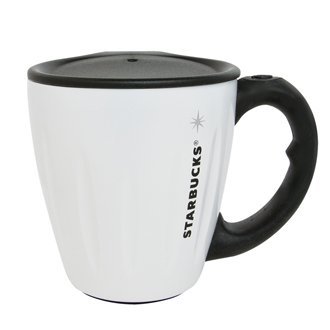 Starbucks City Mug S/S Networker White steel mug (Black Lid)