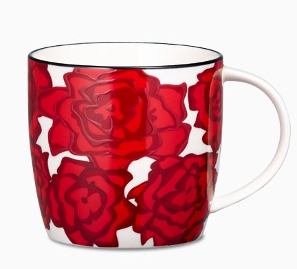 Starbucks City Mug 2013 Red Rose white background mug