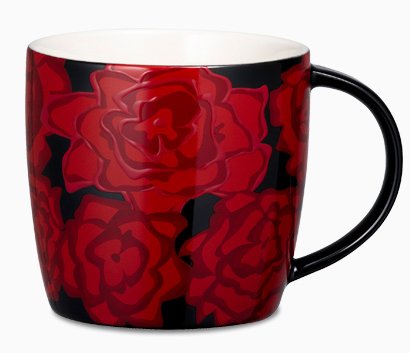 Starbucks City Mug 2013 Red Rose black background mug
