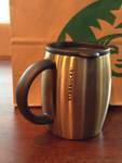 Starbucks City Mug Stainless Steel Desktop Tumbler, metallic bronze 14 fl. oz