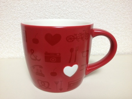 Starbucks City Mug 2013 Valentine- Little Icon mug-Red
