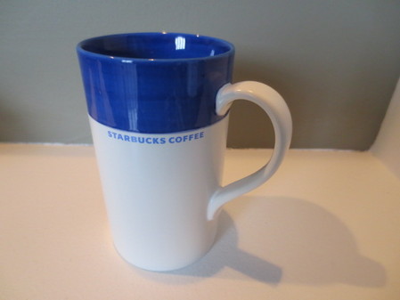 Starbucks City Mug Blue Band with White