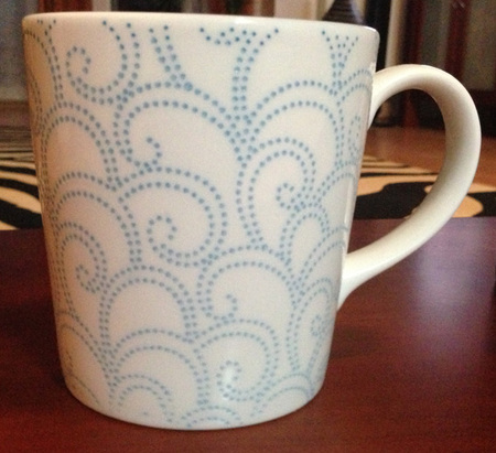 Starbucks City Mug White & Blue Swirl Design