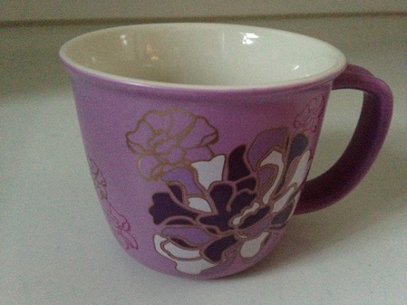 Starbucks City Mug 2012 Purple Mug with Floral motives 14oz
