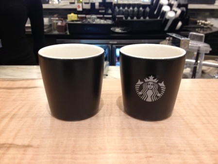 Starbucks City Mug White on Black Logo 2012 Espresso Cup