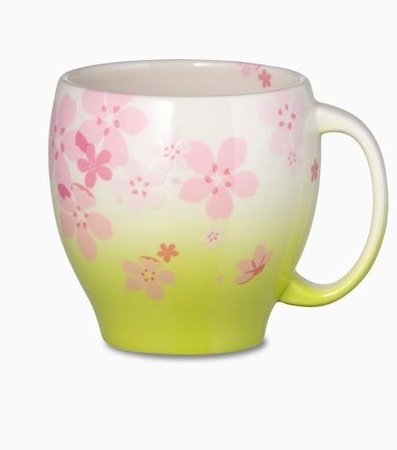 Starbucks City Mug 2013 Cherry Blossom Abbey style Floral 12 oz mug