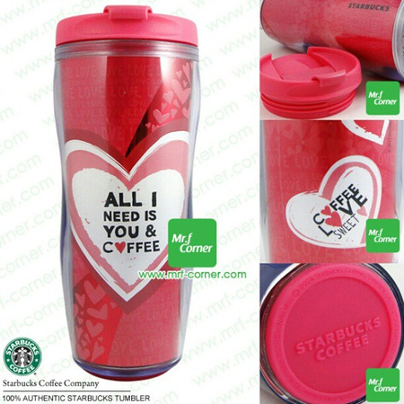 Starbucks City Mug All I need is You & Coffee Valentine Tumbler