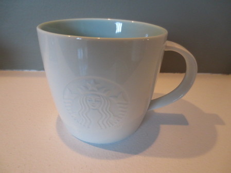 Starbucks City Mug Lt. Blue/White Etched Siren