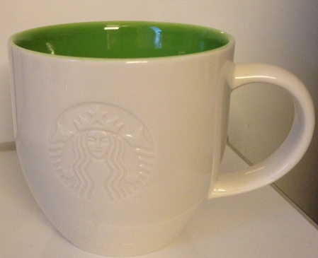 Starbucks City Mug 12oz Logo Mug Green Interior