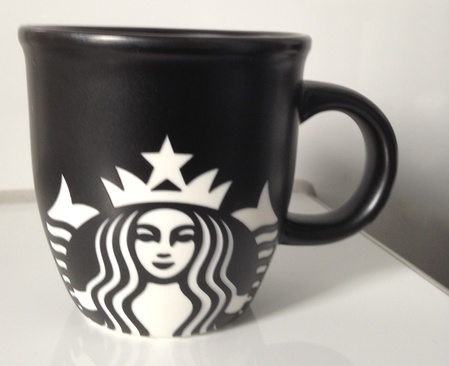 Starbucks City Mug 2013 6 oz Black Siren Etched logo mug