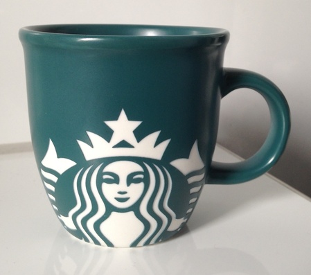 Starbucks City Mug 2013 6 oz Dark Green Siren Etched Logo mug