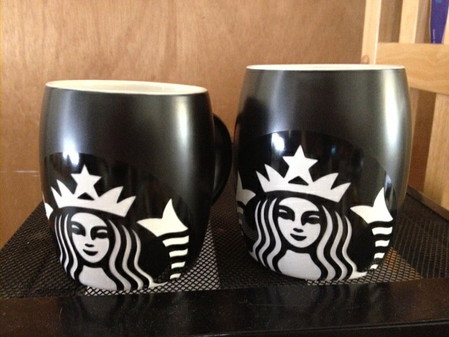 Starbucks City Mug 2011 White on Black Siren Logo - Version #2