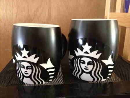 Starbucks City Mug 2011 White on Black Siren Logo Version 2 12 oz