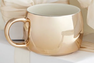 Starbucks City Mug Gold Electroplate Mug, 14 fl oz
