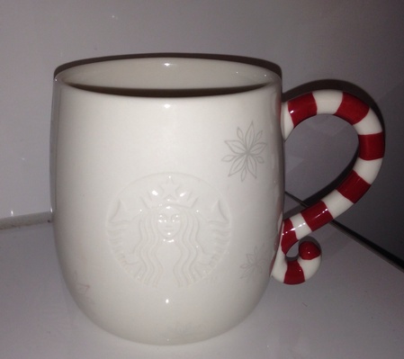Starbucks City Mug 2013 Embossed Logo Candycane mug 14oz