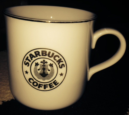 Starbucks City Mug White mug with Gold Siren Sign
