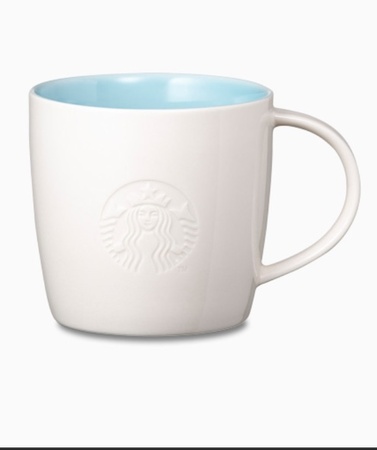 Starbucks City Mug 2014 Light Blue Interior For Here Logo Mug 16oz
