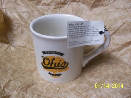 Starbucks City Mug 2013 Made in US - Ohio mug