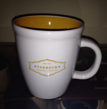 Starbucks City Mug 2006 Enclosed Est. 1971 Logo Mug: Yellow