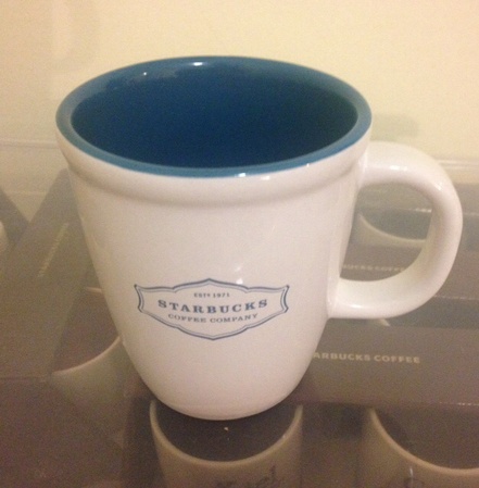 Starbucks City Mug 2006 Enclosed Est. 1971 Logo Mug: Teal Blue