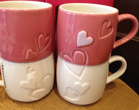 Starbucks City Mug 2014 Stacking Heart Mug Set