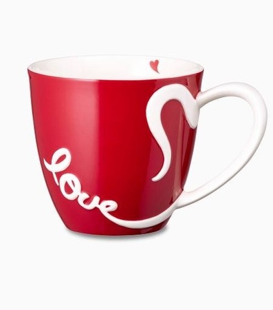 Starbucks City Mug 2014 Valentine\'s Day Red with White Interior Love Mug 14oz