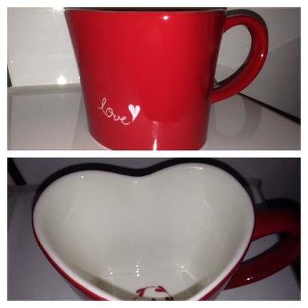 Starbucks City Mug 2014 Valentine\'s Day  Heart Shaped Mug 8oz