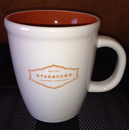 Starbucks City Mug 2006 Enclosed Est. 1971 Logo Mug: Orange