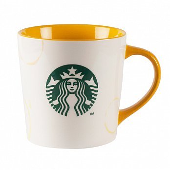 Starbucks City Mug 2014 16th Anniversary Yelow Handle Logo Mug 16oz