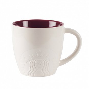 Starbucks City Mug 2014 Core Roast Burgundy Interior Mug 12oz