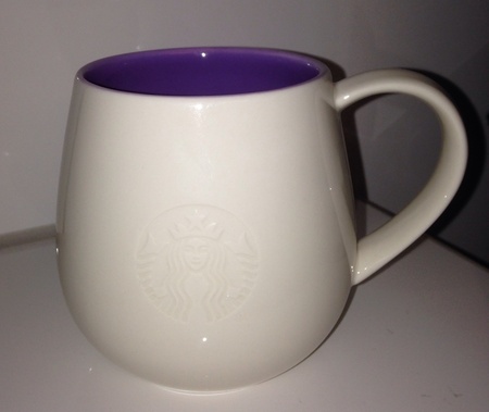 Starbucks City Mug 2014 Spring Purple Interior Logo Mug 12oz