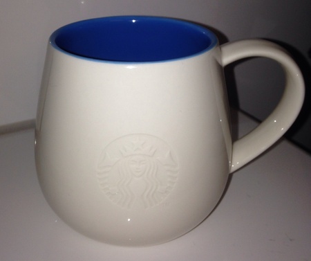 Starbucks City Mug 2014 Spring Blue Interior Logo Mug 12oz