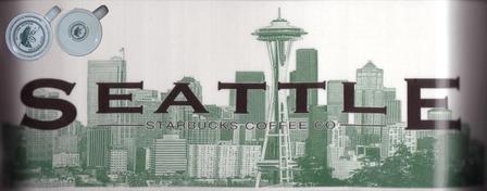 Starbucks City Mug Seattle - The Emerald City (Version 1: No Seaplane) 18 oz Mug