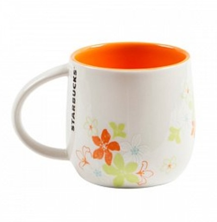 Starbucks City Mug 2014 Orange Tung Flower Mug 14oz