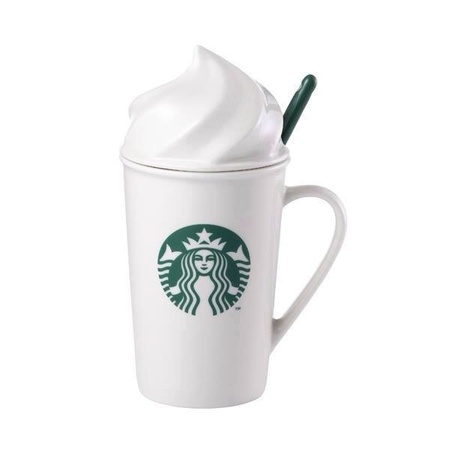 Starbucks City Mug Logo Mug with Cream Lid and Spoon