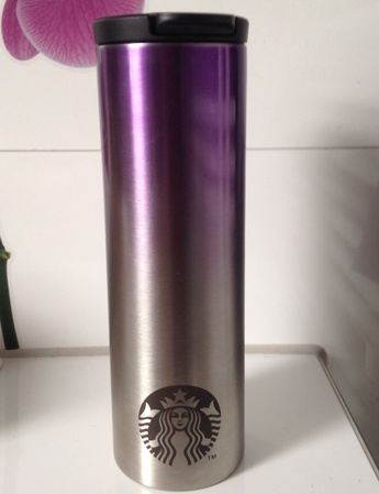 Starbucks City Mug Stainless Steel Gradient Purple Logo Tumbler 16oz