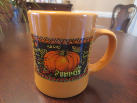 Starbucks City Mug Orange Pumpkin Barista 2003